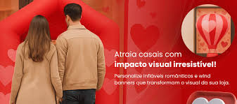 infláveis promocionais no Dia dos Namorados